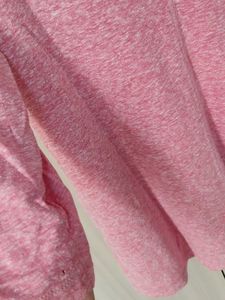 Pink V-Neck Button Top