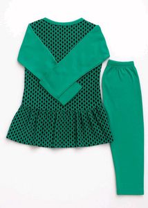Woolen Green Dress for Girl Kid
