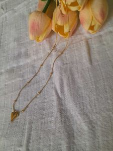Golden Heart Charm Pendant Chain(anti Tarnish)