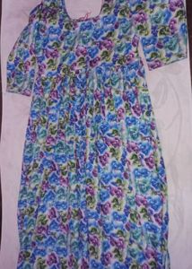 Multi Color Gol Kurti Plazo Set