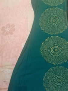 Green Sleeveless A-line Fish Cut Dress, Size -XS