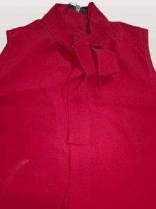 Maroon Cut Sleeves Top