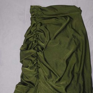Savana Green Slit Skirt