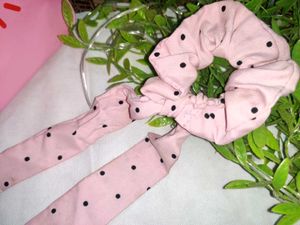 Polka Dot Ribbon Scrunchies