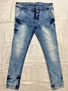 Light Blue Jeans Slim Fit Denim Pants