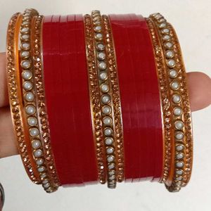 Full Hand Red Chooda For Newly Married Girls