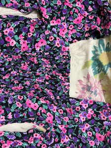 Vintage Floral sweetheart neck top