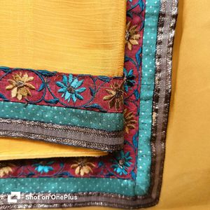 Dual tone Yellow Saree with Border