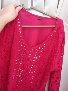 Pink Embroidered Kurta Set