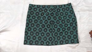 Patterned Mini Skirt