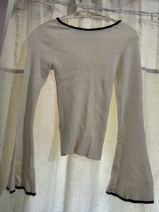 Stylish White Long Sleeve Top