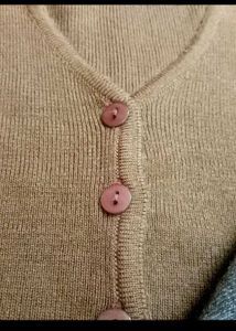 Brown Knit Cardigan/blouse