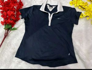 Nike blue polo tee