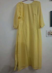 Embroidery Design Yellow Kurta💛