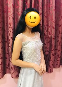 Silver Brightning Party Wear Gown