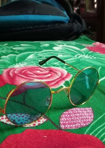 Blue Lens Round Sunglasses
