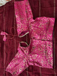 Pink Brocade Blouse
