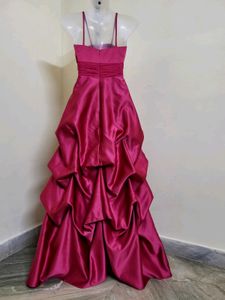 Long Dark Red Gown