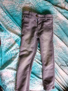 Gray Denim Pants
