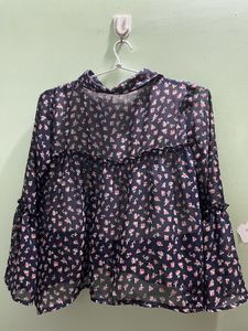 Floral Ruffle Blouse