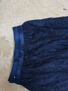 Elegant Blue Lace Palazzo Pants