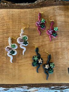 Snake Succulent Earrings