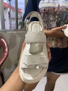 White Strap On Sandal