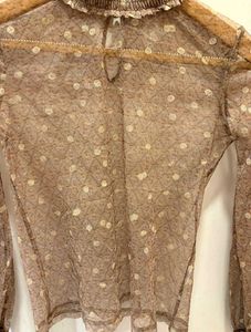 Beautiful  Polka Dot sheer Top