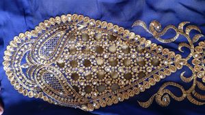 Nevy Blue Color Georgette Embroidery Saree