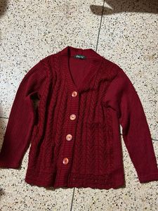 Maroon Cardigan
