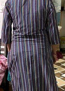Striped Women Daily Wear Kurta