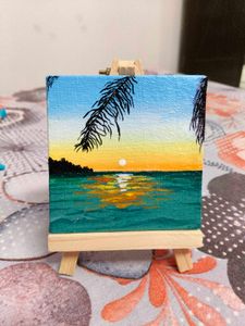 Miniature Sunset Canvas Painting