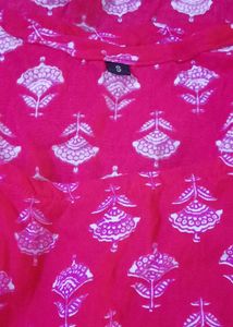 Pink Printed Kurta Size- Small