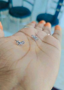 925 Clover Stud Earrings With Hallmark