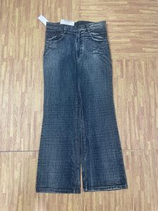 Outman Man Denim Wide Leg Blue Jeans