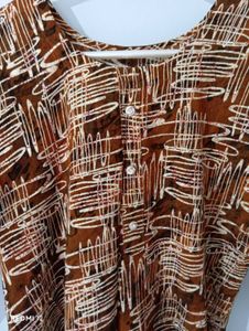Brown Patterned Top