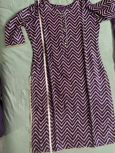 Purple Gajji Kurta  Set