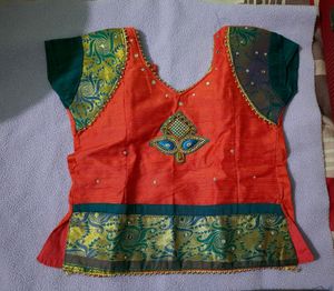 Pattu Pavadai for Little Girls