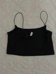 Black Crop Tank Top