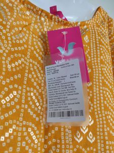 Varanga Mustard Printed Kurta ( Women)