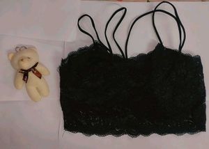 Padded Black Lace Bra