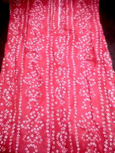 Red Bandhani Kurta
