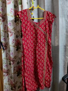 Beautiful Angrakha Cotton Kurta