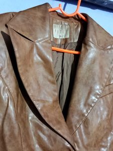 Brown Leather Blazer