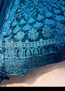Teal Embroidered Lehenga