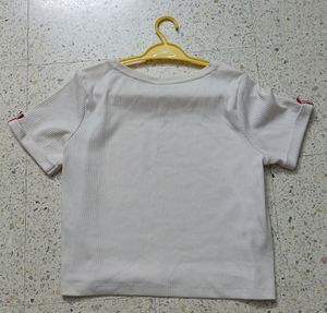 Solid White Casual Top