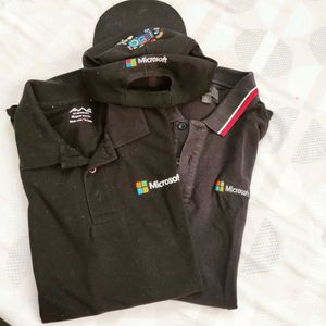 Two Black T Shirts With Machine Cap Combo