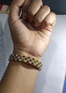 Stone Fitted Golden Bracelet