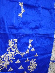 Royal Blue Embroidered Blouse