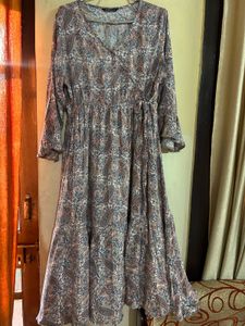 Paisley Print Midi Dress